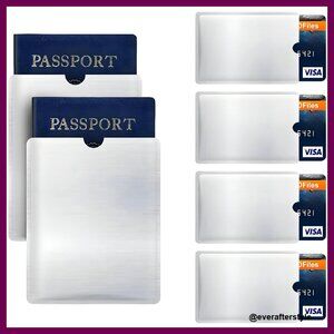 RFID Blocking Sleeves Secure Travel Minimalist Slim Design Protector Set